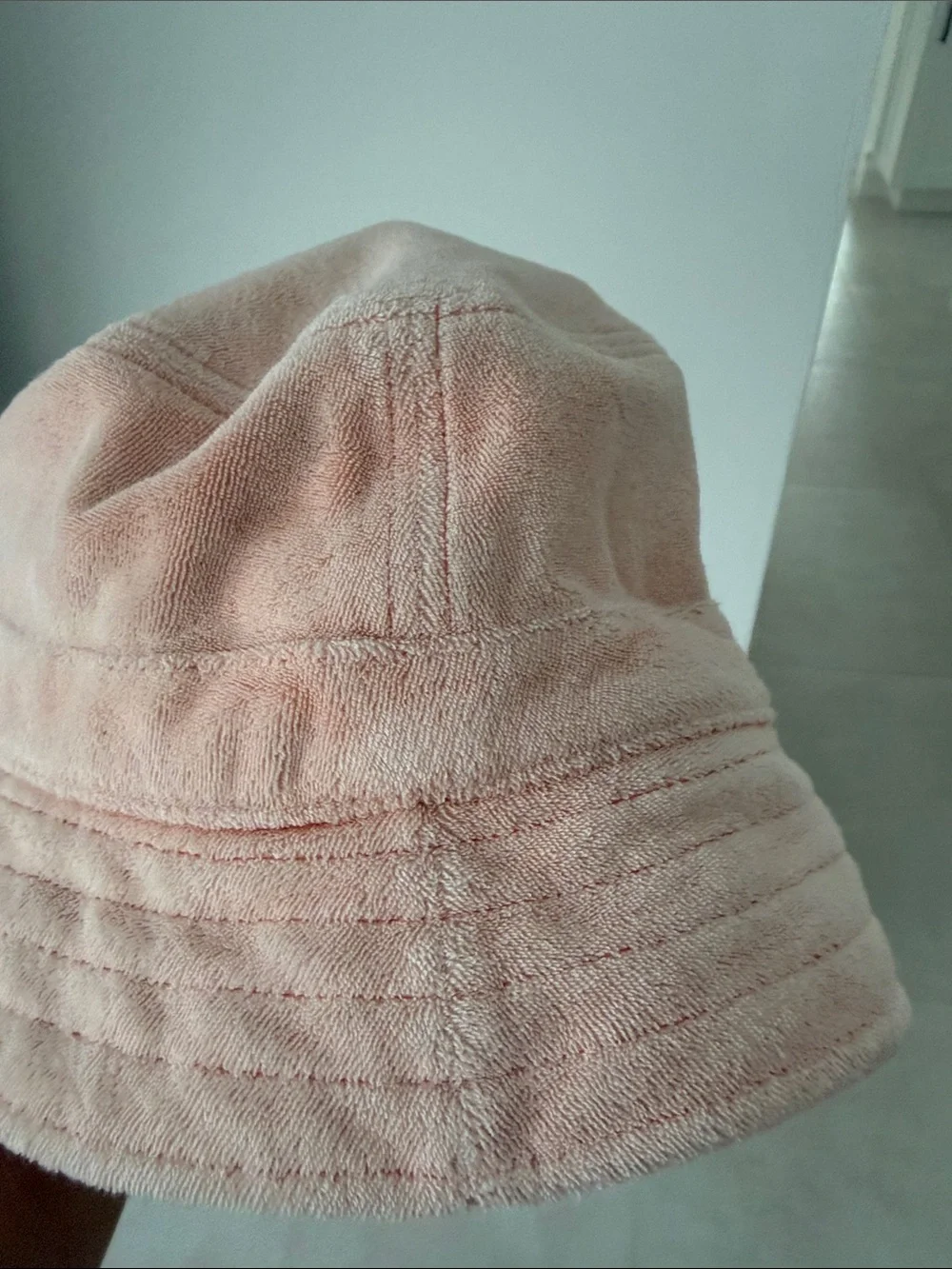 ALO Yoga Blush Pink Terry Bucket Hat